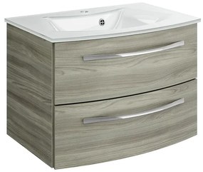 Mobile sottolavabo e lavabo Image per vasca centrale rovere grigio L 70 x H 48 x P 48 cm 2 cassetti