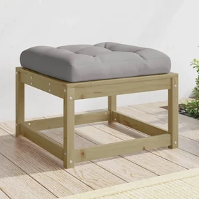 Poggiapiedi Da Giardino Con Cuscino İn Legno Impregnato Di Pino /