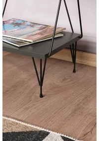 Libreria BALABAN 165x48 cm antracite/nero