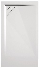 Piatto Doccia 80x160 Effetto Pietra Con Scarico a Sinistra Duplach "Mio" Bianco