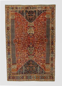 Shiraz Tappeto 170 x 250 Rosso (Iran) Annodato A Mano
