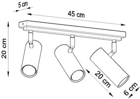 Faretto DIREZIONE 3xGU10/40W/230V bianco