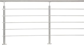 Balaustra in kit ARTENS in inox e inox 304 grigio L 200 cm