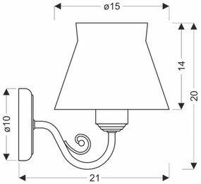 Applique ROSSINI 1xE27/40W/230V