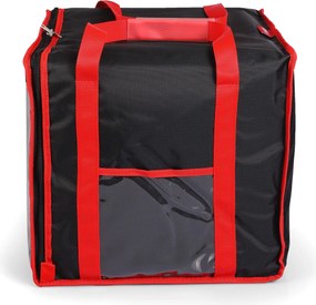 Borsa Termica Porta Pizze da Asporto 8/10 Cartoni Safemi Express 10 Nera e Rossa...