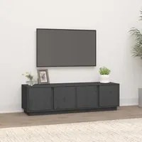 Mobile Porta TV Grigio 140x40x40 cm in Legno Massello di Pino cod mxl 17289