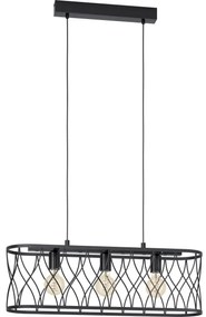 Eglo 43554 - Lampadario su corda GILTSPUR 3xE27/40W/230V