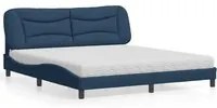 Letto con Materasso Blu 180x200 cm in Tessuto 3208554