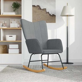Sedia A Dondolo Grigio Chiaro İn Tessuto /