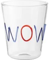 Bicchiere scritta Wow 380 ml in vetro borosilicato