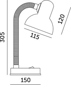 Lampada da tavolo SMIESZEK 1xE27/40W/230V rosso