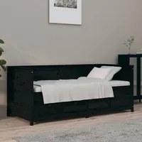 Dormeuse Nera 75x190 cm in Legno Massello di Pino 820920