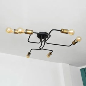 Lampadario a plafone LED TUBE 6xE27/15W/230V