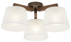 Brilagi - Plafoniera da soffitto LATTE 3xE27/15W/230V pino/bianco