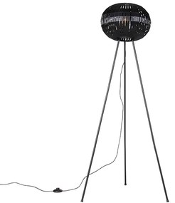 Lampada da terra moderna a treppiede nera - Zoë