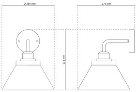 Applique E27 Corten Mattone, IP54 per Esterni - Serie FOCUS Base E27