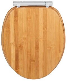 WENKO 25224100 - Sedile WC BAMBOUSA 34,5x40,5 cm marrone/argento