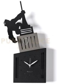 Orologio da parete di design king kong nero,fango,nero