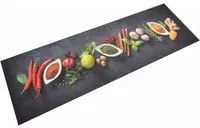 Tappeto da Cucina Lavabile Spezie 60x180 cm Velluto 136541