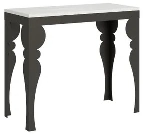 Consolle 90x40 cm allungabile a 300 cm PAXON EVOLUTION Bianco Frassino