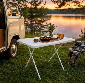 tavolino da campeggio pieghevole salvaspazio in pvc