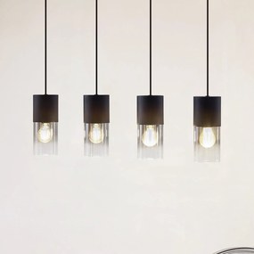 Lampada a sospensione in vetro Svante Lindby, dimmerabile, Alluminio / Grigio / Zincato, Soggiorno / Sala da pranzo, Vetro, Moderno, Lampada a sospensione