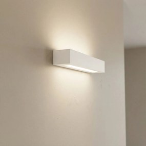 Applique da Parete 2xE14 Rettangolare 45cm in Gesso Pitturabile