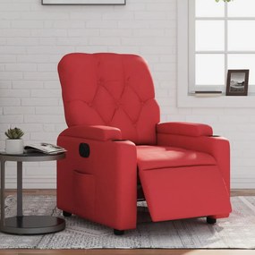Poltrona Reclinabile Elettrica Rossa İn Similpelle /