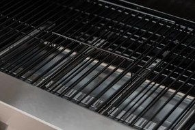 Barbecue a gas in acciaio inox con pietra lavica 4 fuochi e piastra in ghisa Ke Grill