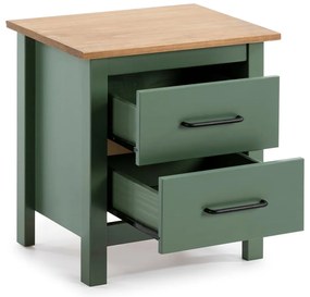 Comodino in legno verde Miranda - Marckeric