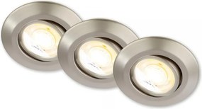 Briloner 7586032 - Set da 3 LED, plafoniera da bagno KLIRA, 1x LED/4,9 W/230 V, IP23, cromo