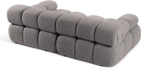 Divano componibile grigio chiaro in tessuto bouclé 188 cm Bellis - Micadoni Home