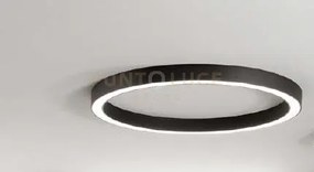 Plafoniera led demos nera led 120w 16350 lm 3000k 4000k 6500k 120x8...