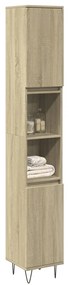 Armadietto Da Bagno Rovere Sonoma 30x30x190cm Legno Multistrato /