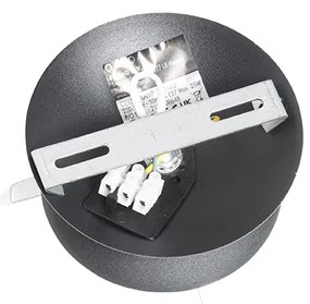 Plafoniera Art Déco nera con vetro dorato - Pallon