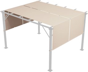Copertura per Gazebo Pergola 3x3 m 488x122 cm  in PE Impermeabile Cachi...