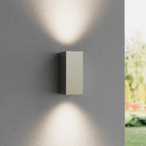 Applique da esterni a LED TAVI Lucande, Alluminio / Grigio / Zincato, Corridoio, Alluminio, Moderno, Applique LED da esterni