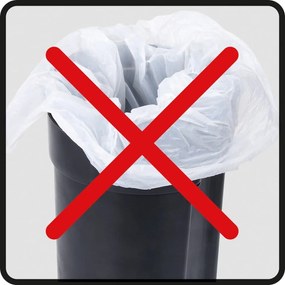 Cestino nero , 5 l Leman - Wenko