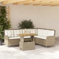 Set Divani da Giardino 2 pz con Cuscini Beige in Polyrattan 3262090