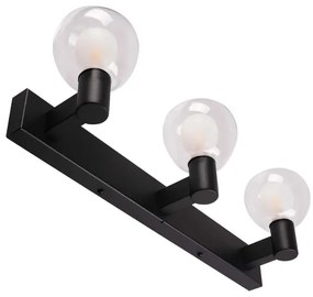 Applique da bagno POLA 3xG9/5W/230V IP44 nero/trasparente