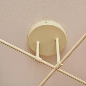 Plafoniera a soffitto MOON 4xE27/15W/230V colore crema