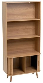 Libreria di colore naturale con effetto rovere 80x172x40 cm Elia – Casa Selección