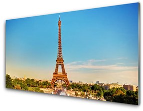 Quadro acrilico Città di Parigi della Torre Eiffel 100x50 cm