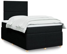 Giroletto A Molle Con Materasso Nero 120x200 Cm İn Tessuto /