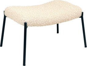 Poggiapiedi color crema con rivestimento in pelliccia sintetica Glasgow – House Nordic