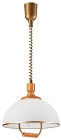 Lampadario a scomparsa RAMONA 1xE27/60W/230V beige/marrone
