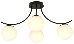 Lampadario a plafone BOSTON 4xE14/10W/230V nero