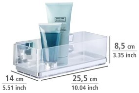 WENKO 22692100-Mensola VACUUM-LOC QUADRO ED 25,5x14 cm argento/trasparente