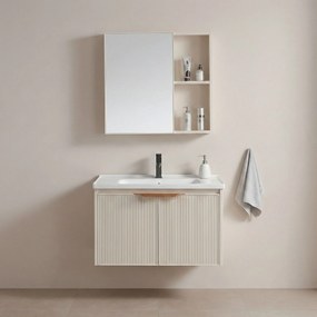 Set di mobili da bagno con lavabo Mario 60cm Beige
