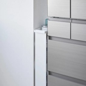 Scaffale per il bagno bianco opaco in acciaio su ruote 48x80,5 cm Tower – YAMAZAKI